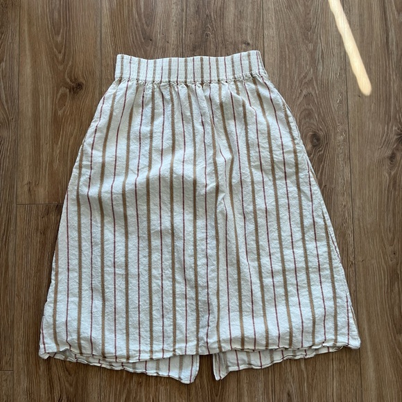 Madewell Linen-Cotton Smocked-Waist Button-Front Midi Skirt - Picture 5 of 5
